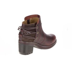 EUC- CAT Lace Back Leather Ankle Boot
